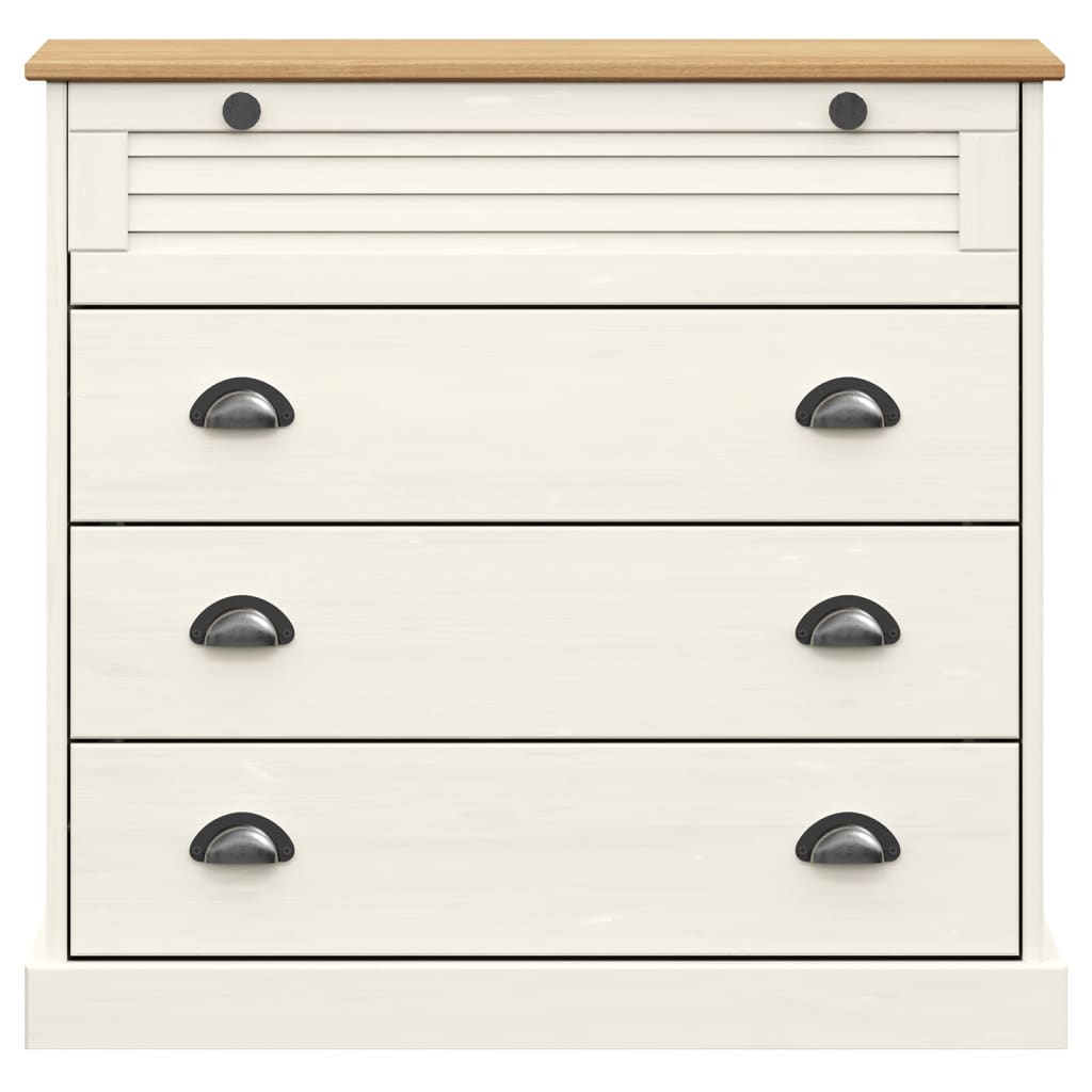 vidaXL Βιτρίνα VIGO Λευκή 80 x 40 x 176 εκ. από Μασίφ Ξύλο Πεύκου