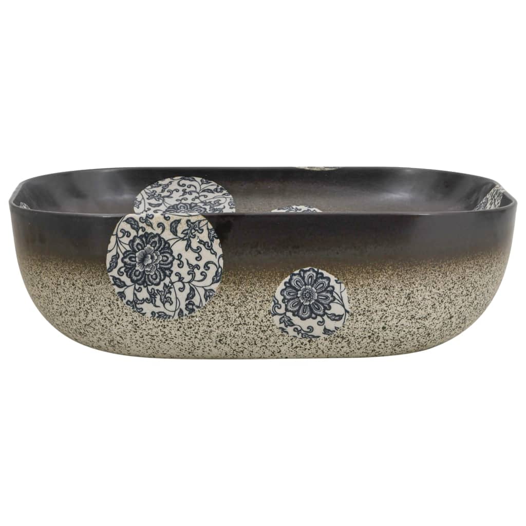 vidaXL Νιπτήρας Ορθογώνιος Πολύχρωμος 48x37,5x13,5 εκ. Κεραμικός