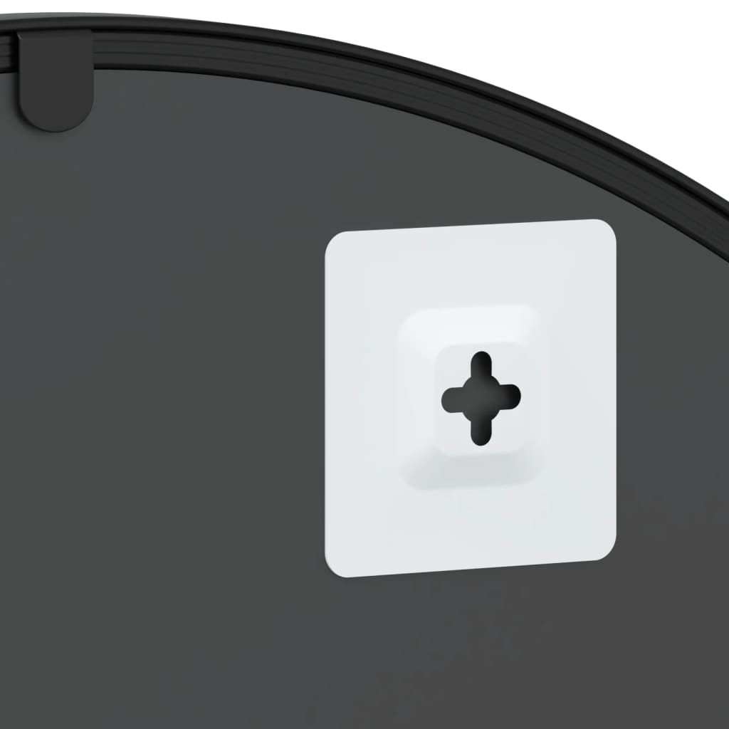 vidaXL Καθρέφτης Τοίχου Αψίδα Μαύρος 60 x 110 εκ. από Σίδερο