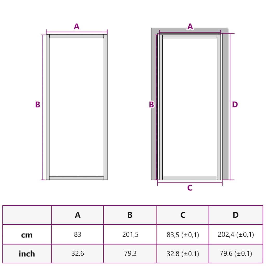 vidaXL Εσωτερική Πόρτα Μαύρη 83 x 201,5 εκ. Ψημένο Γυαλί & Αλουμίνιο