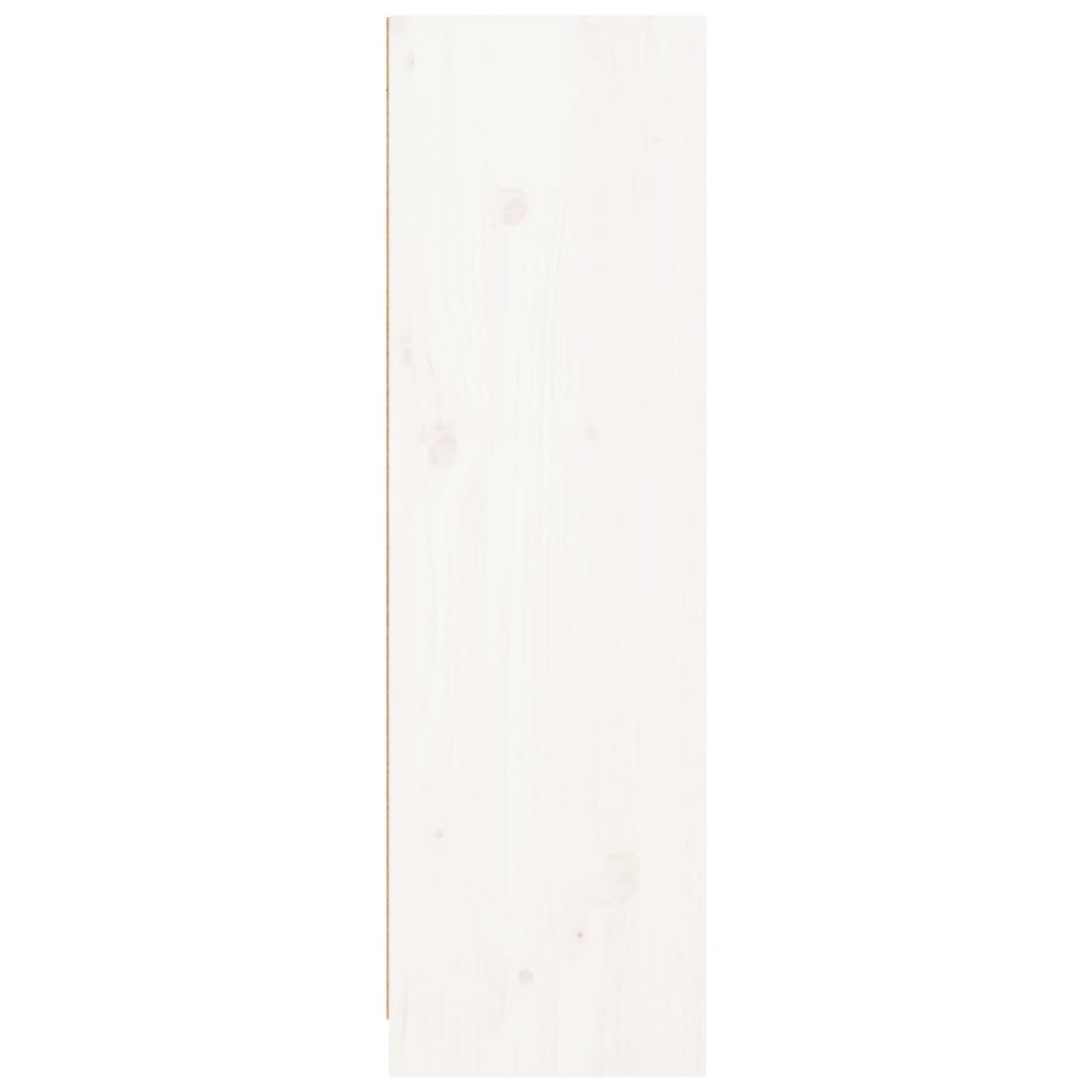 vidaXL Βιβλιοθήκη Λευκή 70 x 33 x 110 εκ. από Μασίφ Ξύλο Πεύκου