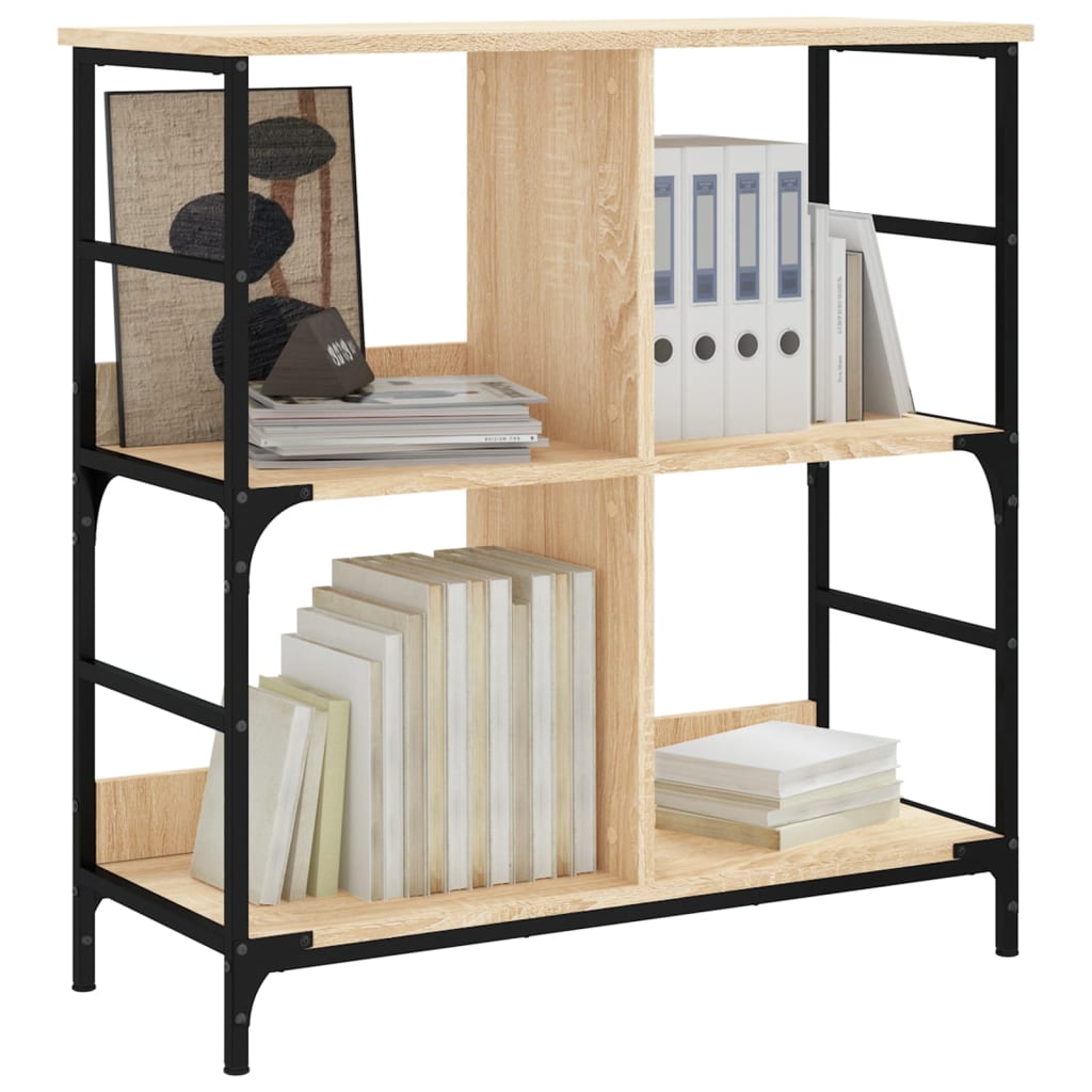 vidaXL Βιβλιοθήκη Sonoma Δρυς 78,5 x 33 x 82 εκ. Επεξεργασμένο Ξύλο