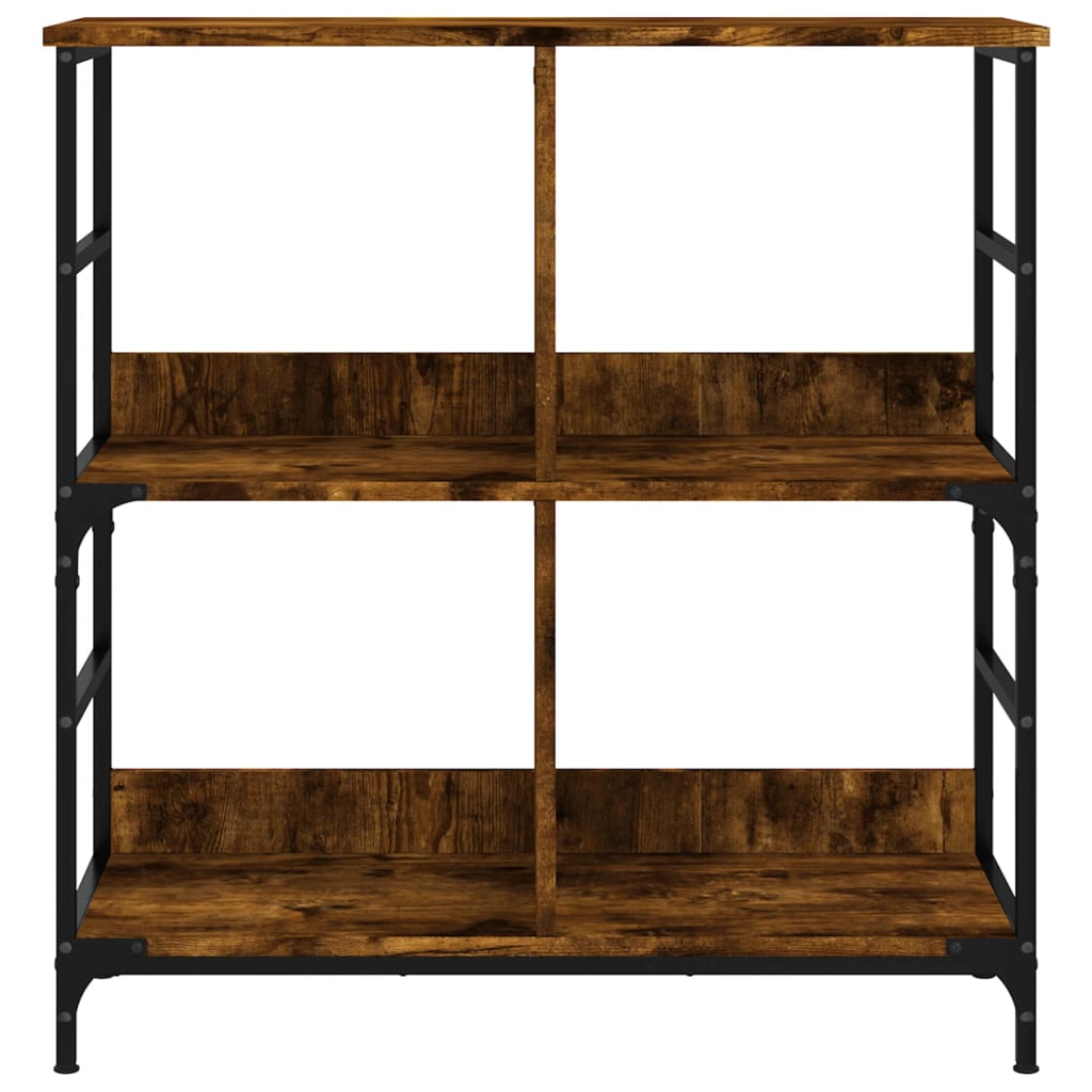 vidaXL Βιβλιοθήκη Καπνιστή Δρυς 78,5x33x82 εκ. Επεξεργασμένο Ξύλο