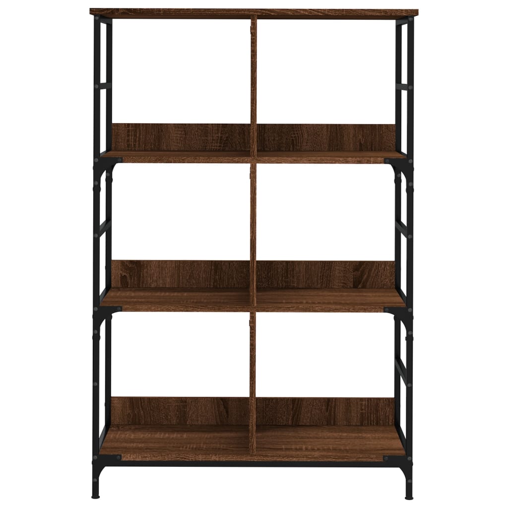 vidaXL Βιβλιοθήκη Καφέ Δρυς 78,5x33x117,5 εκ. Επεξεργασμένο Ξύλο