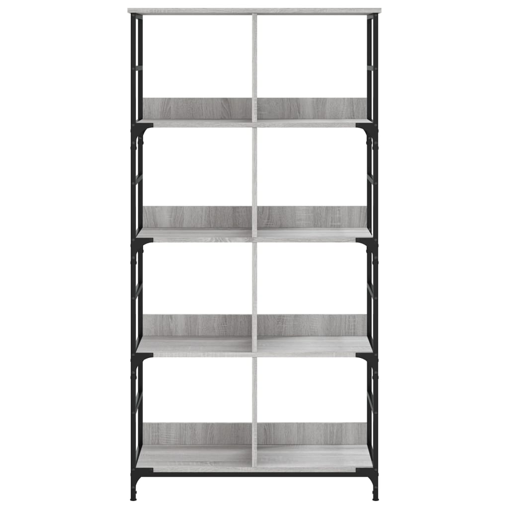 vidaXL Βιβλιοθήκη Γκρι Sonoma 78,5 x 33 x 153 εκ. Επεξεργασμένο Ξύλο