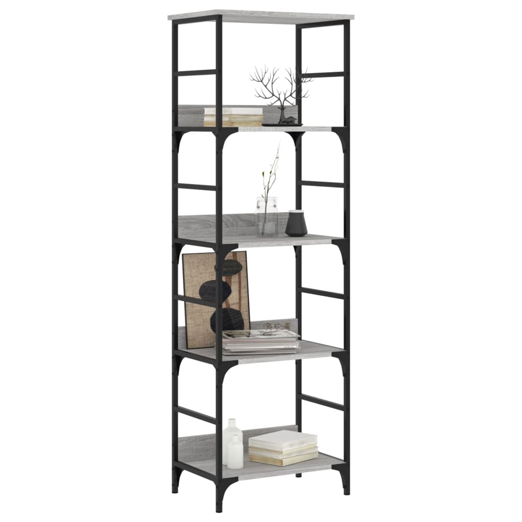 vidaXL Βιβλιοθήκη Γκρι Sonoma 50x33x153 εκ. Επεξεργασμένο Ξύλο