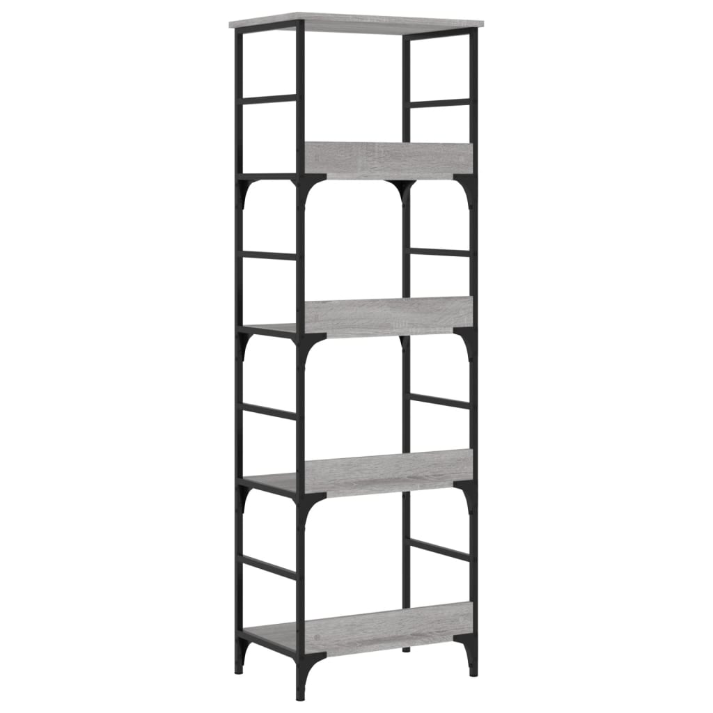 vidaXL Βιβλιοθήκη Γκρι Sonoma 50x33x153 εκ. Επεξεργασμένο Ξύλο