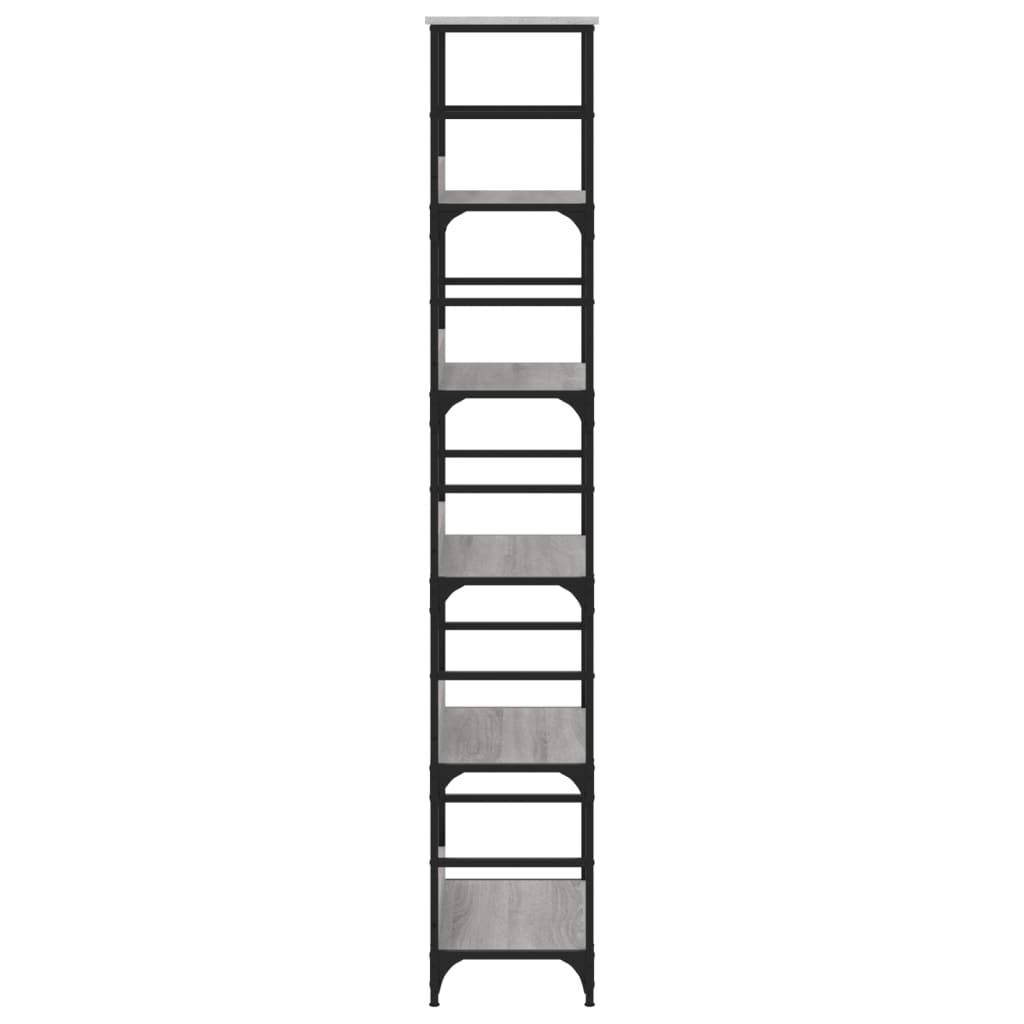 vidaXL Βιβλιοθήκη Γκρι Sonoma 50x33x188,5 εκ. Επεξεργασμένο Ξύλο