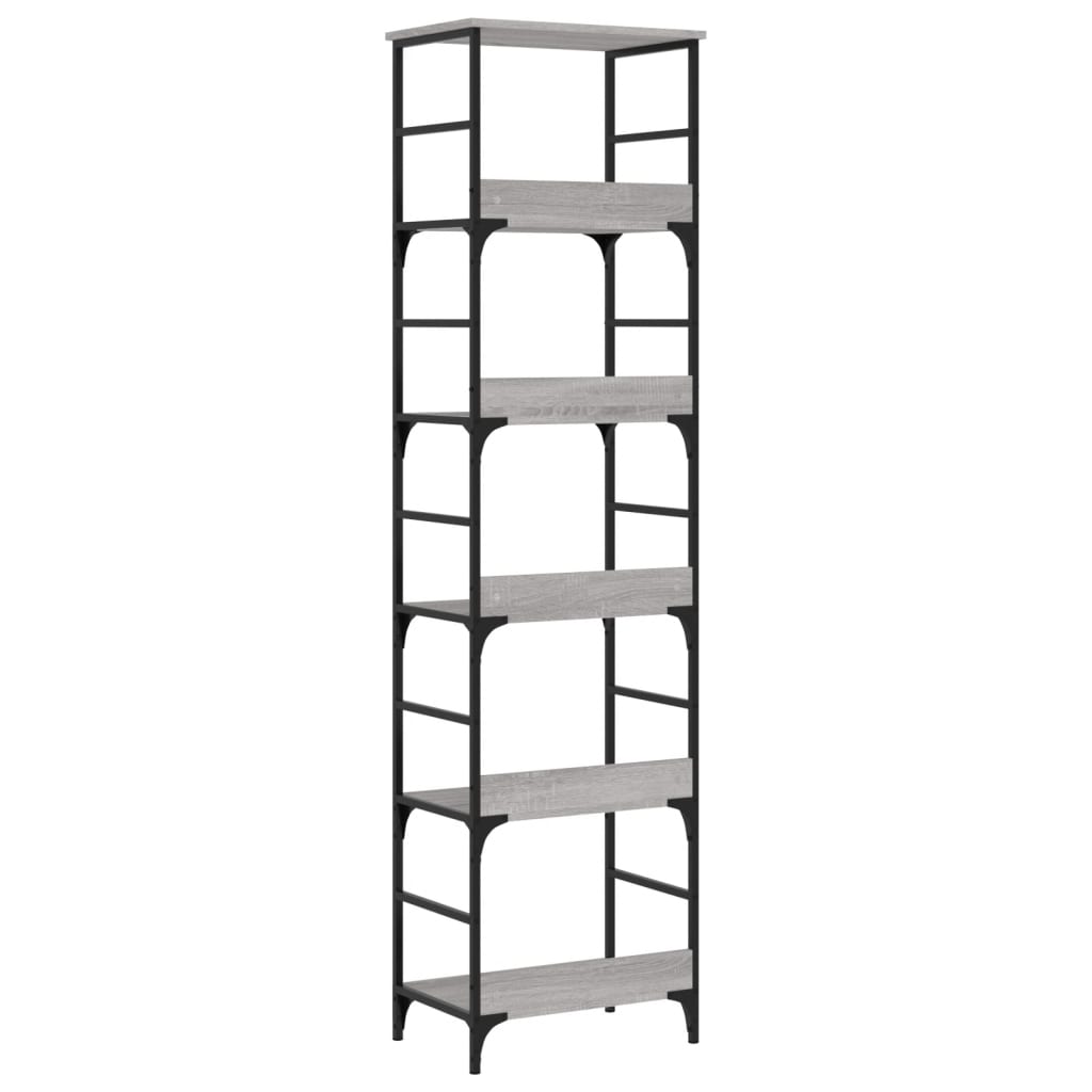 vidaXL Βιβλιοθήκη Γκρι Sonoma 50x33x188,5 εκ. Επεξεργασμένο Ξύλο