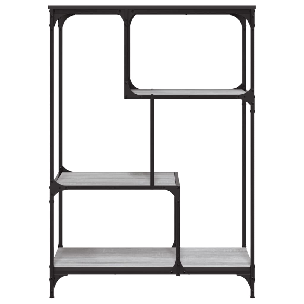 vidaXL Βιβλιοθήκη Γκρι Sonoma 81 x 36 x 115 εκ. Επεξεργ. Ξύλο / Ατσάλι