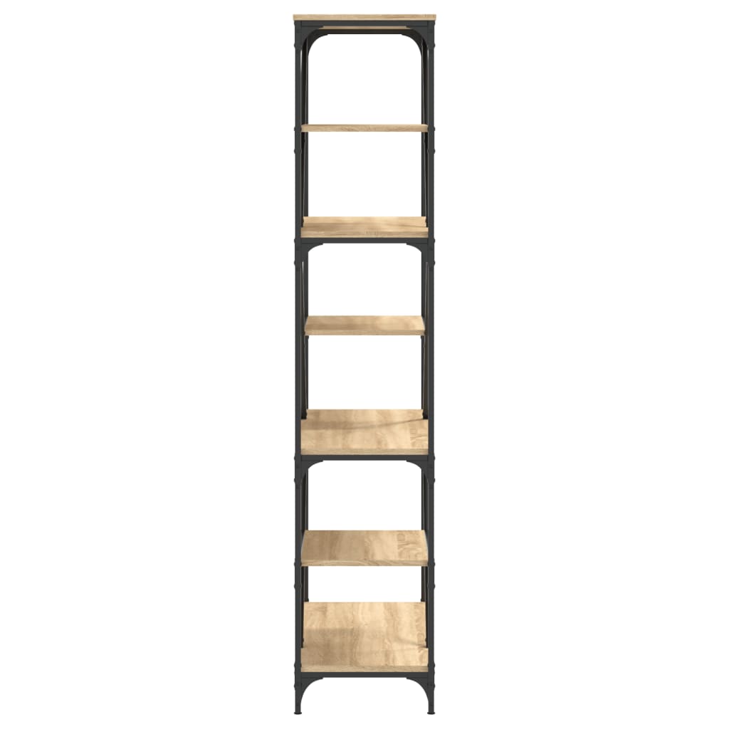 vidaXL Βιβλιοθήκη Sonoma Δρυς 91 x 36 x 176 εκ. Επεξεργ. Ξύλο / Ατσάλι