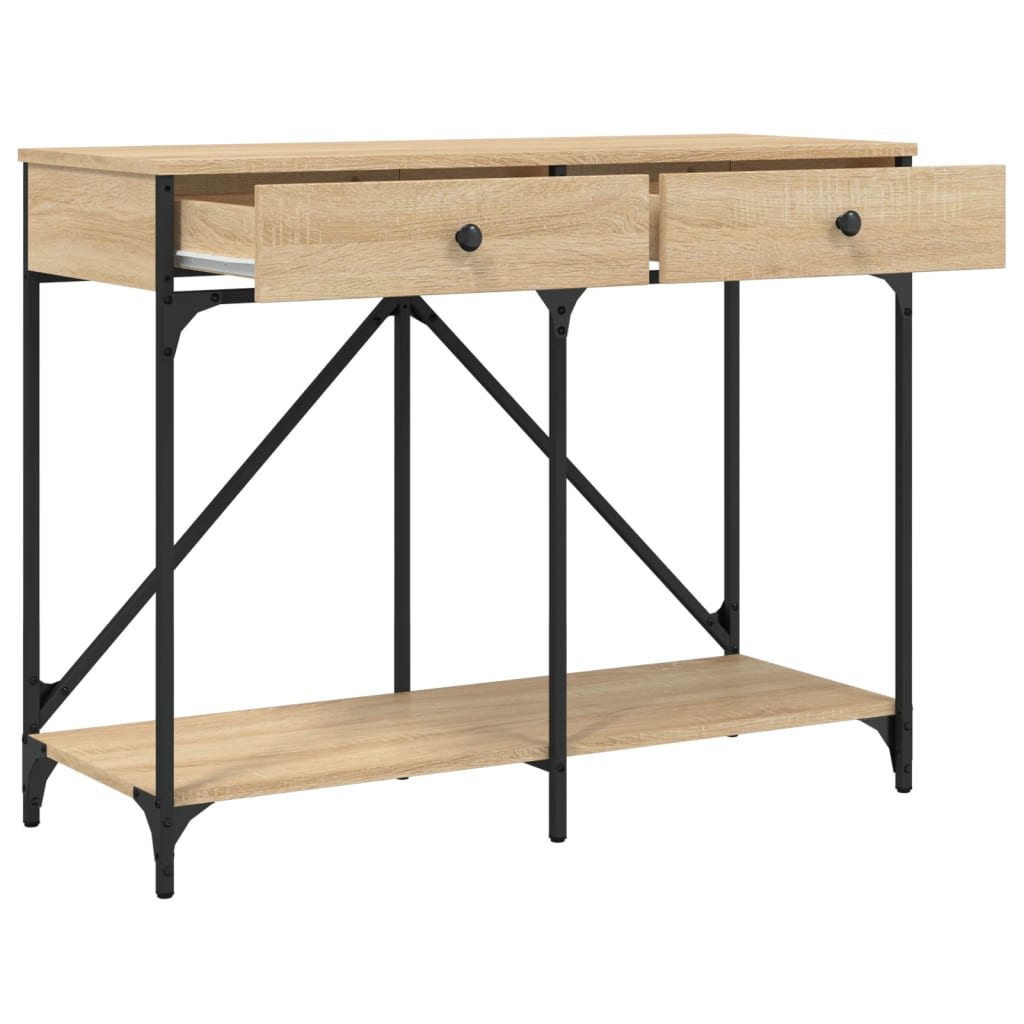 vidaXL Τραπέζι Κονσόλα Sonoma Δρυς 100x39x78,5 εκ. Επεξεργασμένο Ξύλο