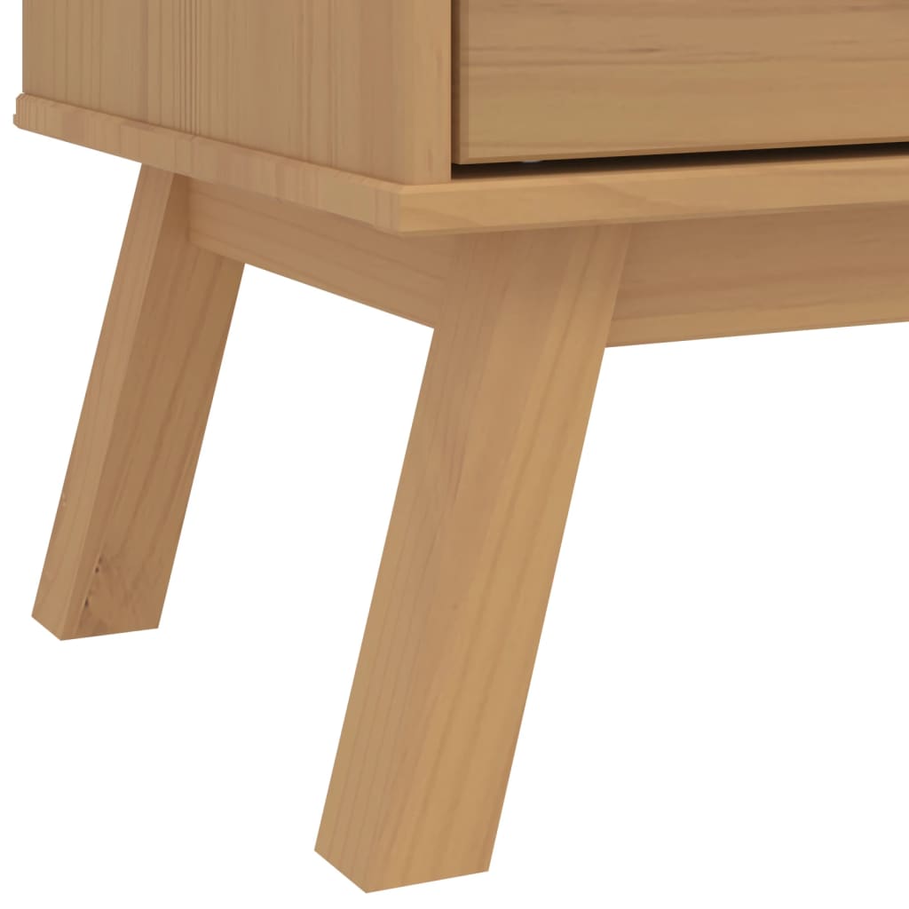 vidaXL Ντουλάπα OLDEN Καφέ 76,5 x 53 x 172 εκ. από Μασίφ Ξύλο Πεύκου