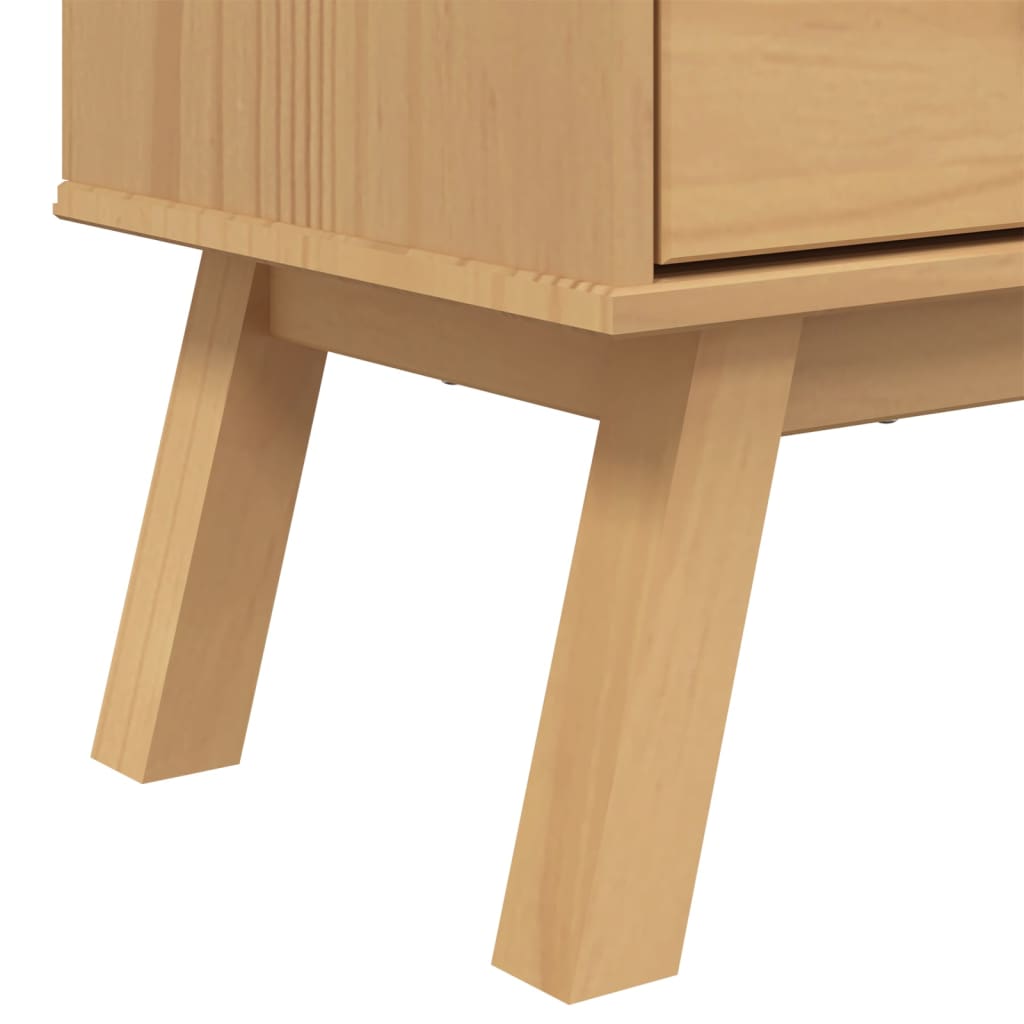 vidaXL Βιβλιοθήκη 4 Επιπέδων OLDEN Καφέ από Μασίφ Ξύλο Πεύκου