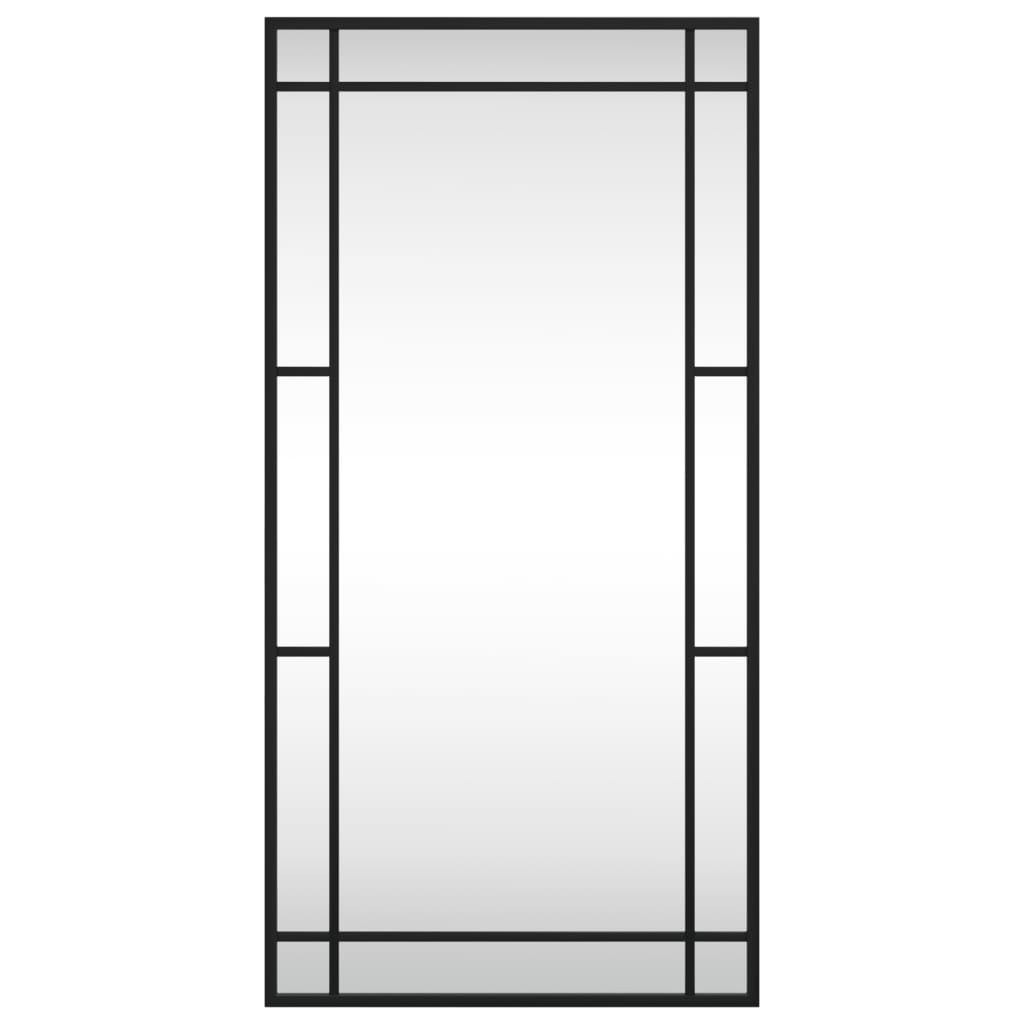 vidaXL Καθρέφτης Ορθογώνιος Μαύρος 40 x 80 εκ. από Σίδερο