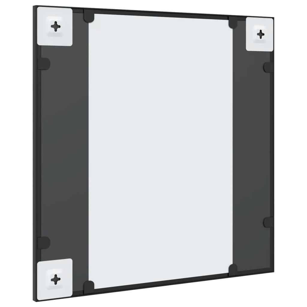 vidaXL Καθρέφτης Τοίχου Τετράγωνος Μαύρος 50 x 50 εκ. από Σίδερο