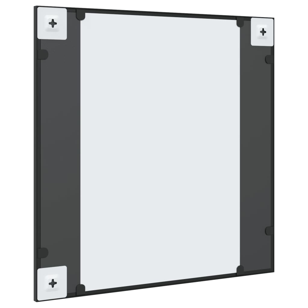 vidaXL Καθρέφτης Τοίχου Τετράγωνος Μαύρος 60 x 60 εκ. από Σίδερο