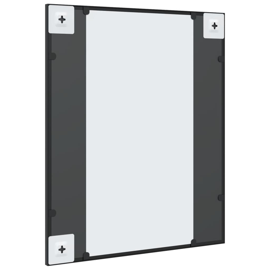 vidaXL Καθρέφτης Ορθογώνιος Μαύρος 50 x 60 εκ. από Σίδερο