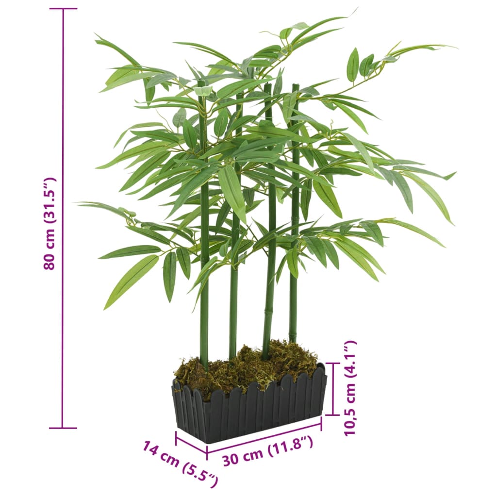 vidaXL Δέντρο Μπαμπού Τεχνητό 240 Κλαδιά Πράσινο 80 εκ.