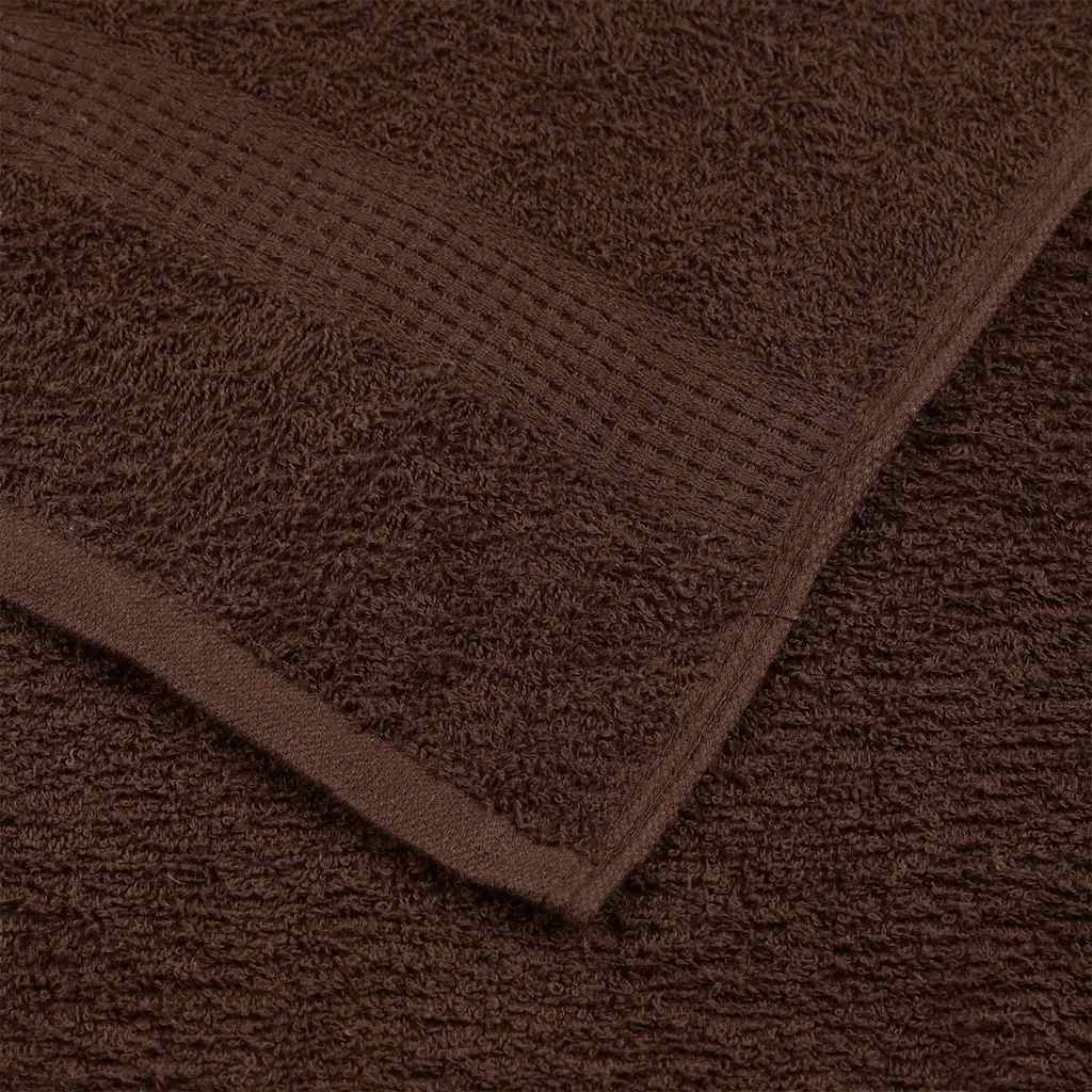 vidaXL Πετσέτες μπάνιου 10 Τεμ Καφέ 100x150 εκ. 360 γρ/μ² 100% Βαμβ.