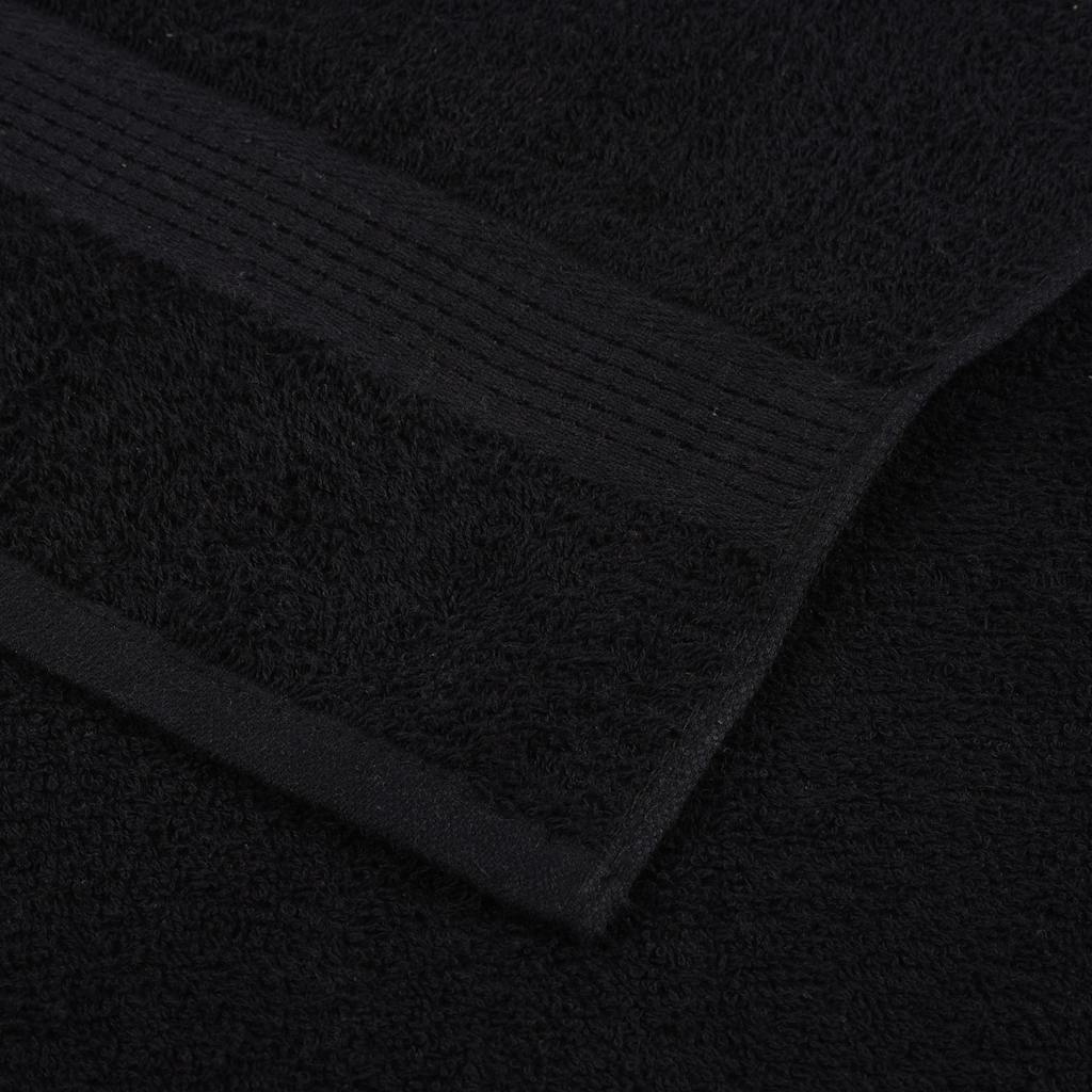 vidaXL Πετσέτες μπάνιου 2 Τεμ Μαύρο 100x150 εκ. 360 γρ/μ² 100% Βαμβ.