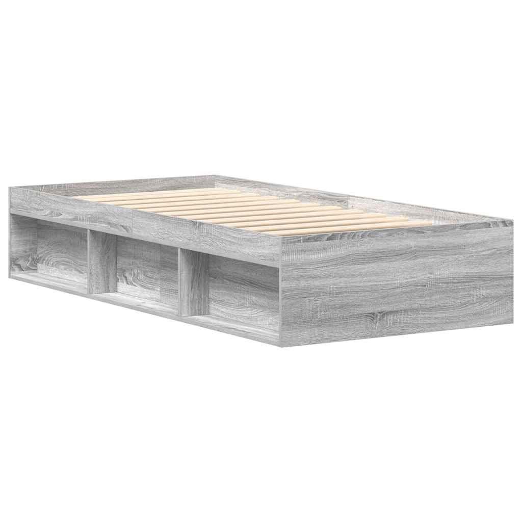 vidaXL Πλαίσιο Κρεβατιού Γκρι Sonoma 90x200 εκ.