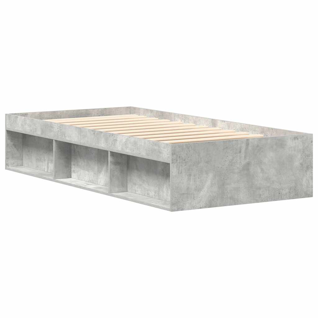 vidaXL Πλαίσιο Κρεβατιού Γκρι Σκυροδέματος 100x200 εκ.