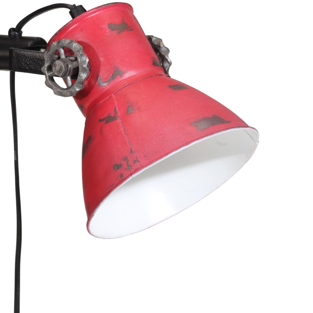 vidaXL Φωτιστικό Δαπέδου 25 W Αντικέ Κόκκινο 25 x 25 x 90/140 εκ. Ε27