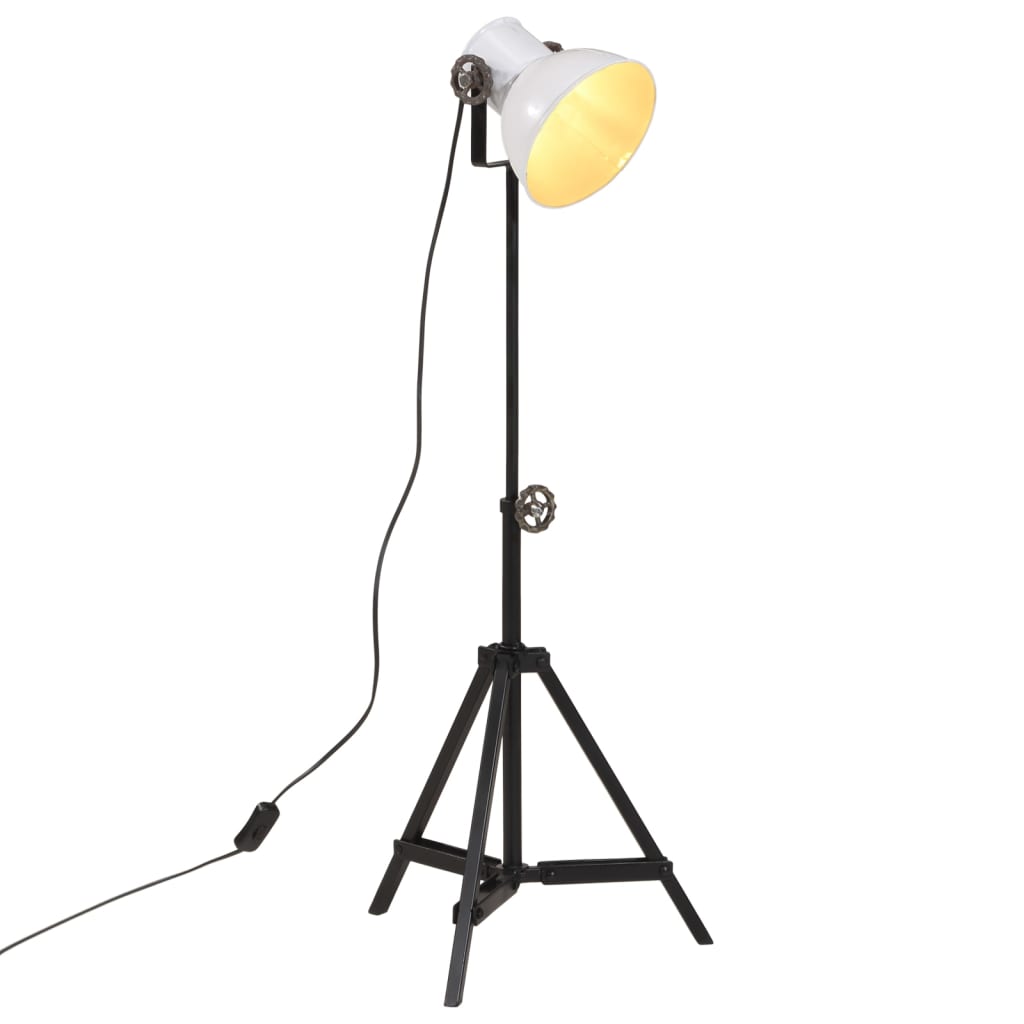vidaXL Φωτιστικό Δαπέδου 25 W Λευκό 35x35x65/95 εκ. Ε27