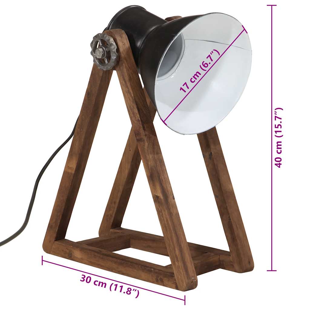 vidaXL Φωτιστικό Γραφείου 25 W Μαύρο 30x17x40 εκ. Ε27