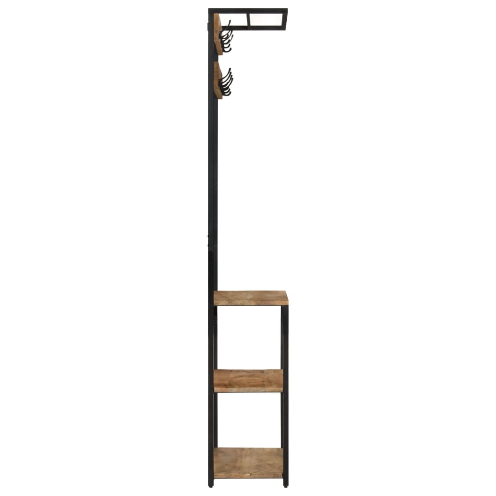 vidaXL Καλόγερος Χώρο Αποθ. Παπουτσιών 68x30x182 εκ Μασίφ Ακατ. Μάνγκο