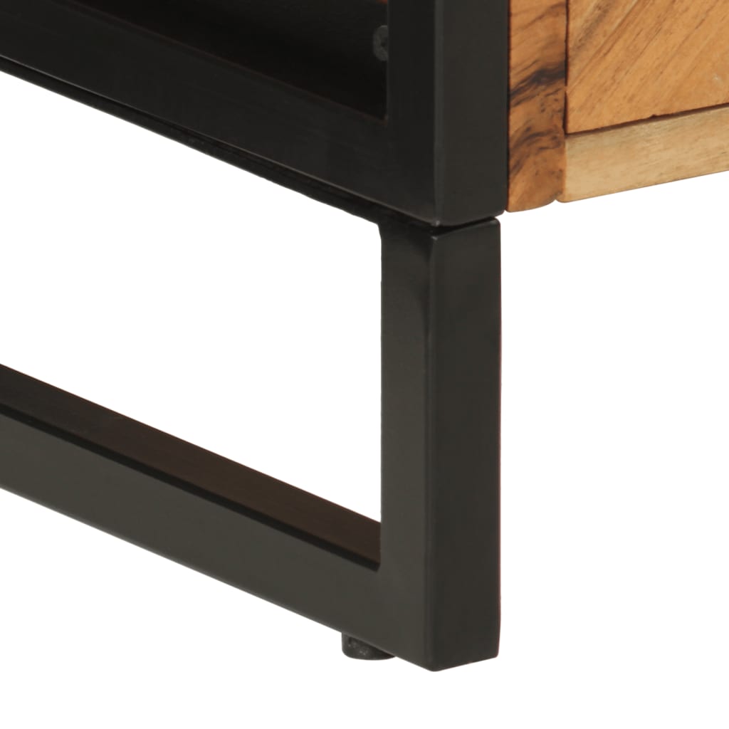 vidaXL Ντουλάπι Μπάνιου Επιτοίχιο 55x35x60 εκ. Μασίφ Ακακία/Σίδερο