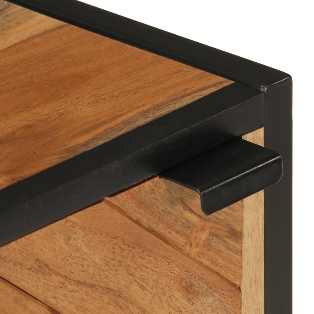 vidaXL Ντουλάπι Μπάνιου Επιτοίχιο 40x30x60 εκ. Μασίφ Ακακία/Σίδερο