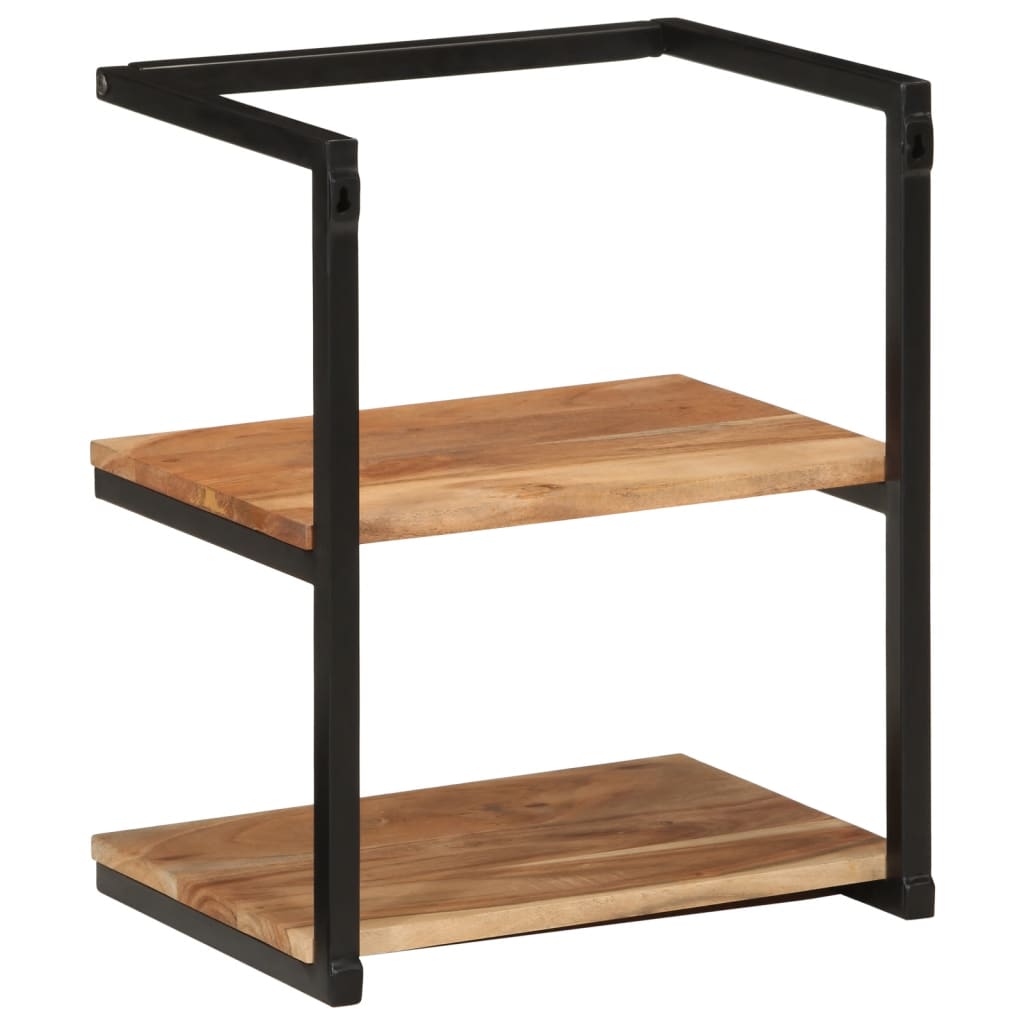 vidaXL Ράφι Επιτοίχιο 40x30x50 εκ. Μασίφ Ξύλο Ακακίας/Σίδερο