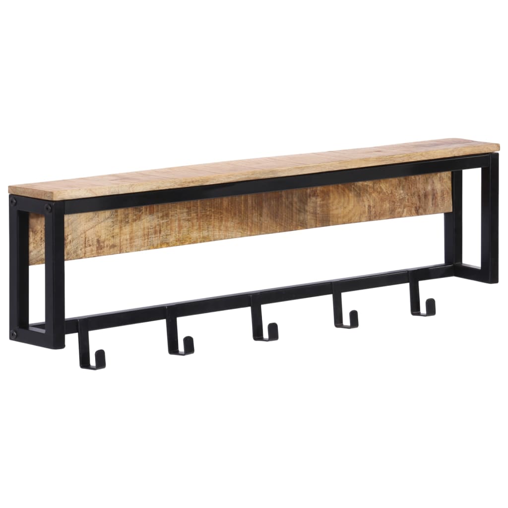vidaXL Κρεμάστρα Ρούχων 87x10x27 εκ. Μασίφ Ακατέργαστο Ξύλο Μάνγκο
