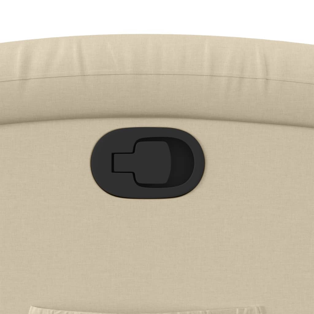 vidaXL Πολυθρόνα Ανακλινόμενη με Ανύψωση Κρεμ Υφασμάτινη