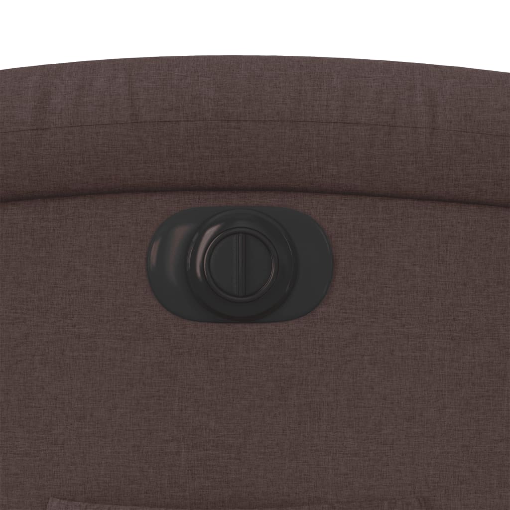 vidaXL Πολυθρόνα Ηλεκτρική Ανακλινόμενη Ανύψωση Σκ. Καφέ Υφασμάτινη