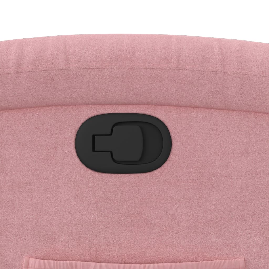 vidaXL Πολυθρόνα Ανακλινόμενη με Ανύψωση Ροζ Βελούδινη