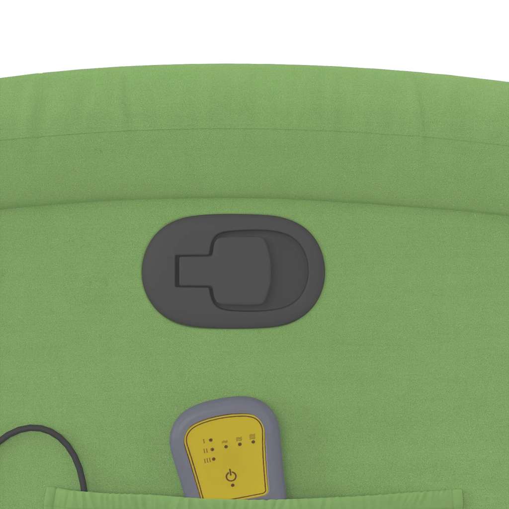 vidaXL Πολυθρόνα Μασάζ Ανακλινόμενη με Ανύψωση Πράσινο Βελούδινη