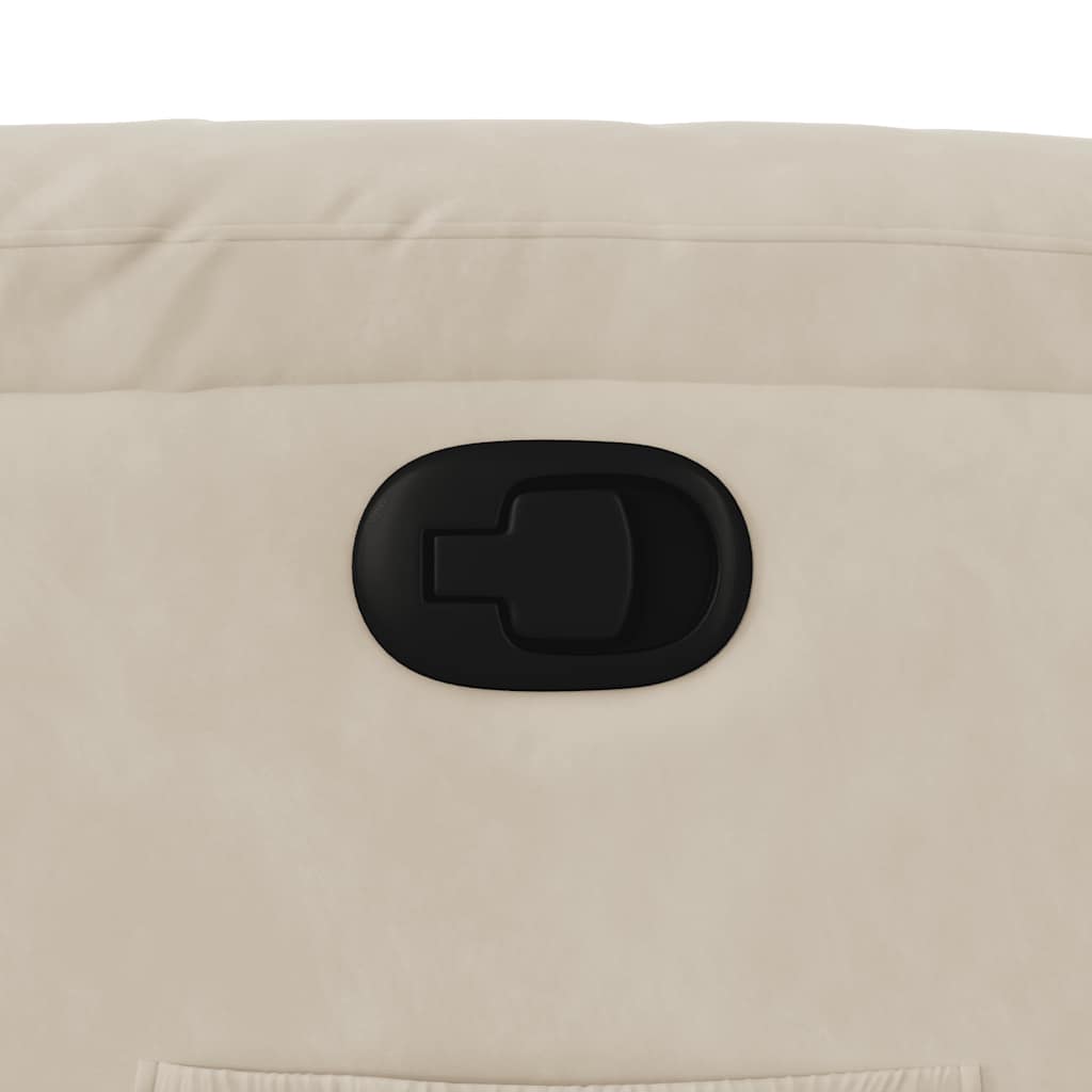 vidaXL Πολυθρόνα Ανακλινόμενη με Ανύψωση Μπεζ Ύφασμα Μικροϊνών