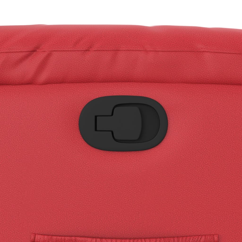 vidaXL Πολυθρόνα Ανακλινόμενη με Ανύψωση Κόκκινη από Συνθετικό Δέρμα