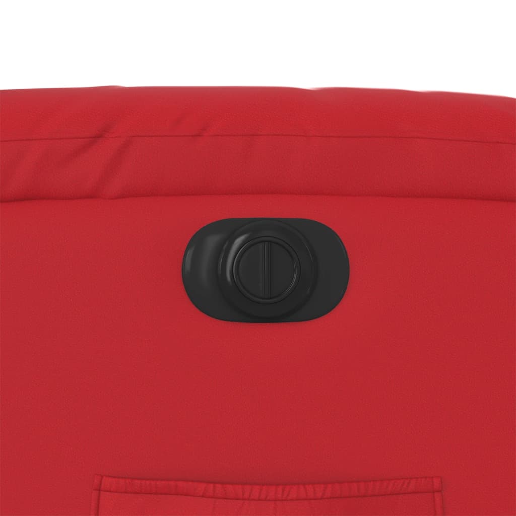 vidaXL Πολυθρόνα Ανακλινόμενη Ηλεκτρική Κόκκινη από Συνθετικό Δέρμα