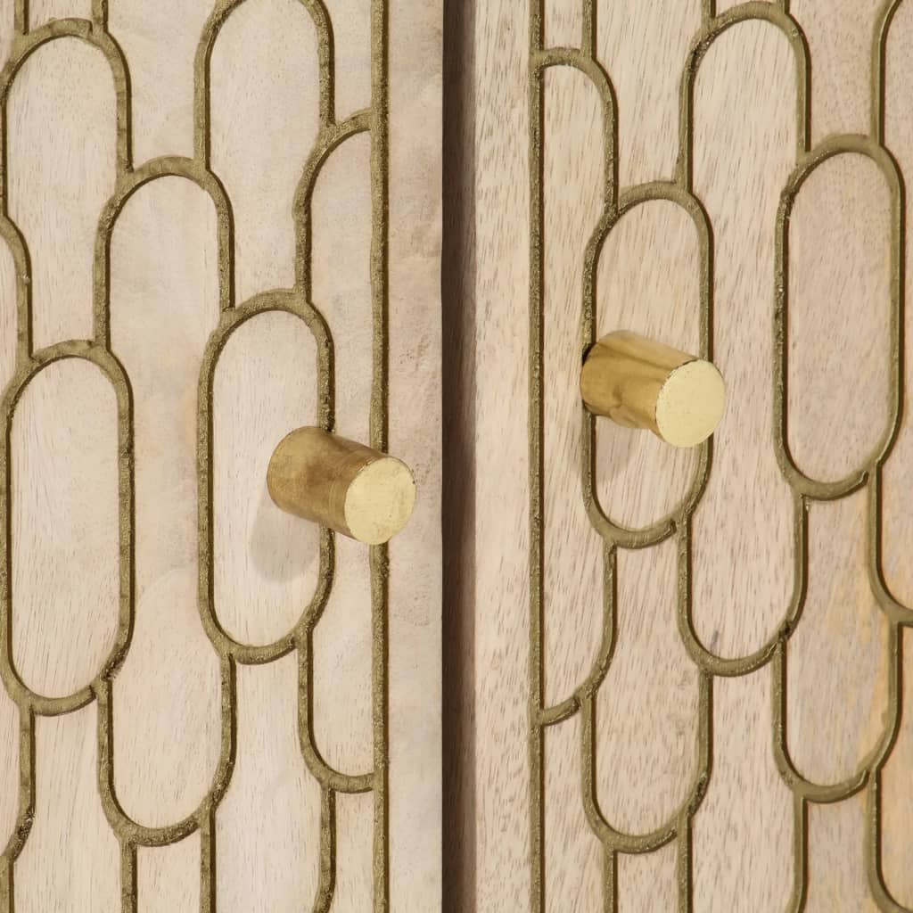 vidaXL Έπιπλα Μπάνιου Σετ 2 Τεμαχίων από Μασίφ Ξύλο Μάνγκο