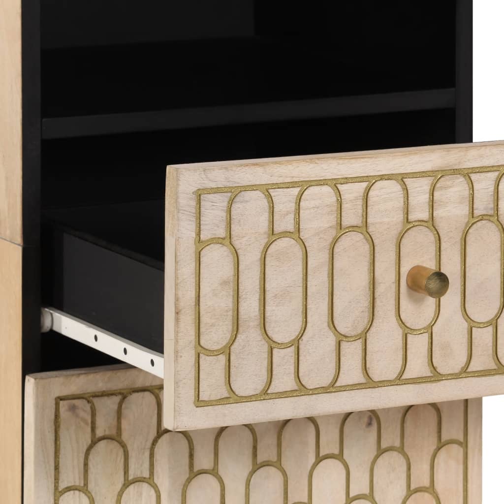 vidaXL Έπιπλα Μπάνιου Σετ 3 Τεμαχίων από Μασίφ Ξύλο Μάνγκο