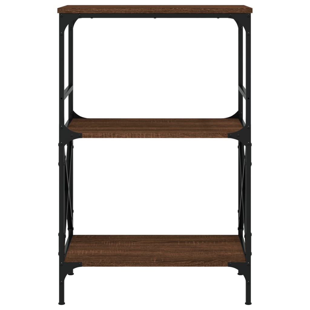 vidaXL Βιβλιοθήκη 3 Επιπέδων Καφέ Δρυς 59x35x90,5 εκ. Επεξεργ. Ξύλο