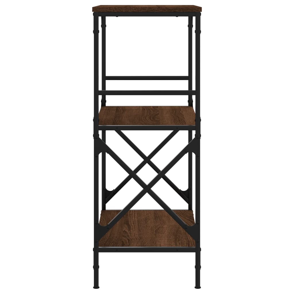 vidaXL Βιβλιοθήκη 3 Επιπέδων Καφέ Δρυς 59x35x90,5 εκ. Επεξεργ. Ξύλο