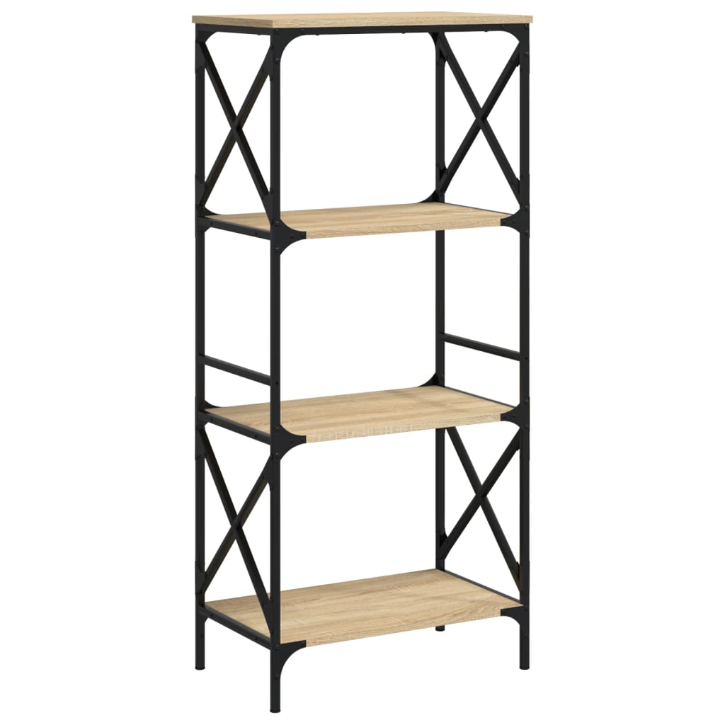 vidaXL Βιβλιοθήκη 4 Επιπέδων Sonoma Δρυς 59x35x132 εκ. Επεξεργ. Ξύλο