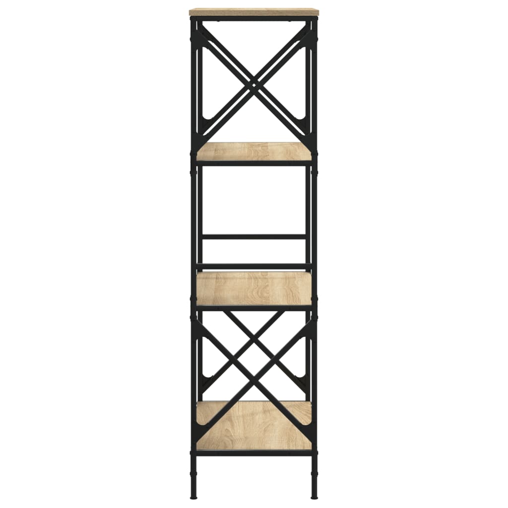 vidaXL Βιβλιοθήκη 4 Επιπέδων Sonoma Δρυς 59x35x132 εκ. Επεξεργ. Ξύλο