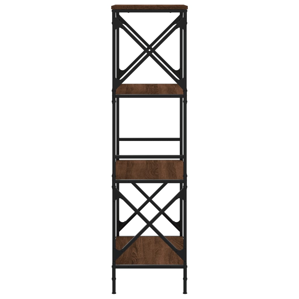 vidaXL Βιβλιοθήκη 4 Επιπέδων Καφέ Δρυς 59 x 35 x 132 εκ. Επεξεργ. Ξύλο