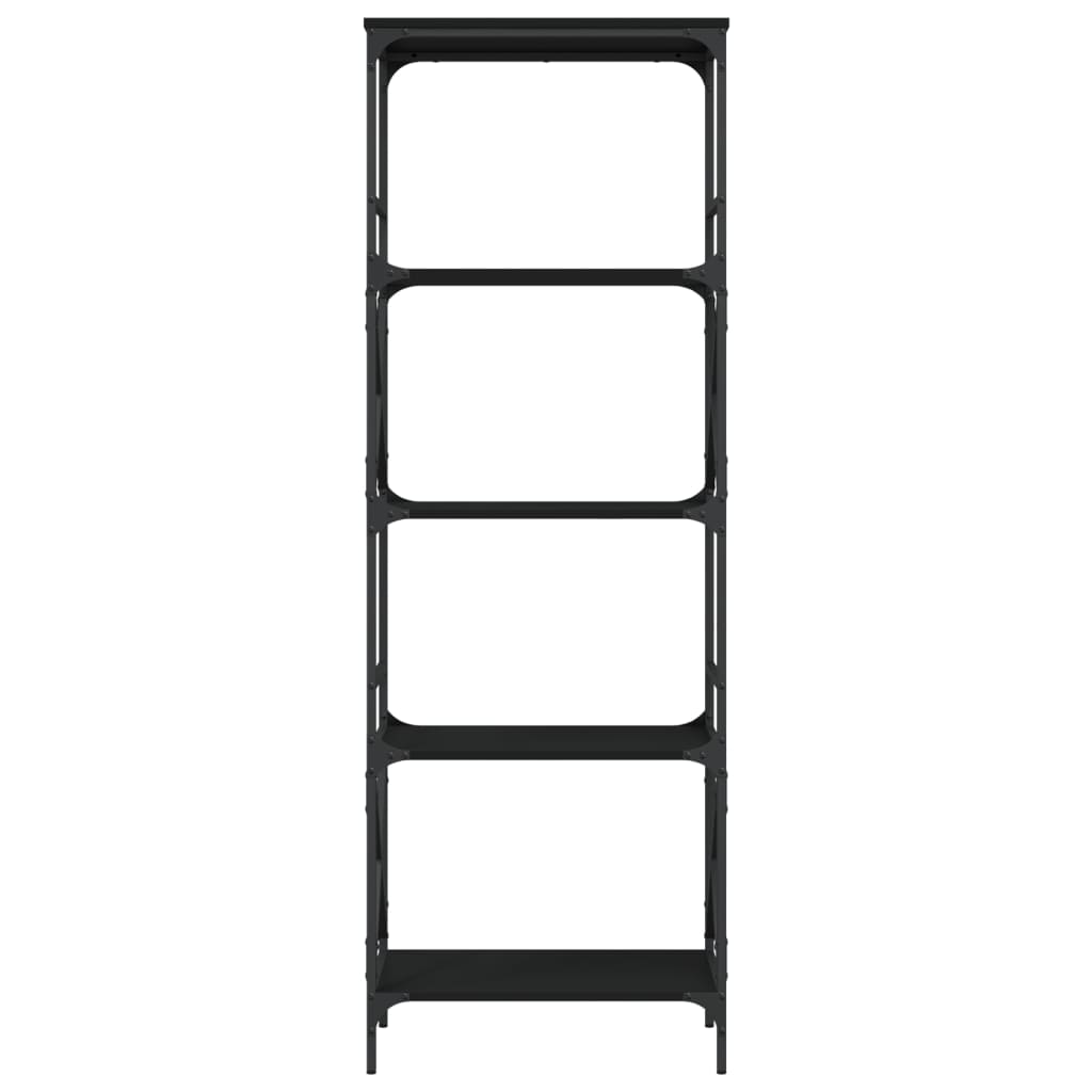 vidaXL Βιβλιοθήκη 5 Επιπέδων Μαύρη 59 x 35 x 171 εκ. από Επεξεργ. Ξύλο